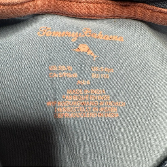 Tommy Bahama Long Sleeved Raglan Shirt Blue Size 6 - Picture 6 of 16